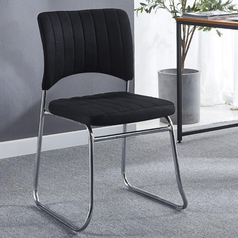Modern Dining Chair Armless Chairs for Kitchen with Metal Legs