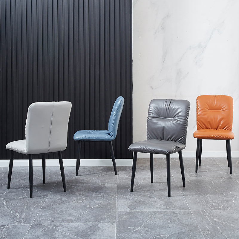 Sedie laterali sala da pranzo sedia da cucina in pelle finta industriale per casa