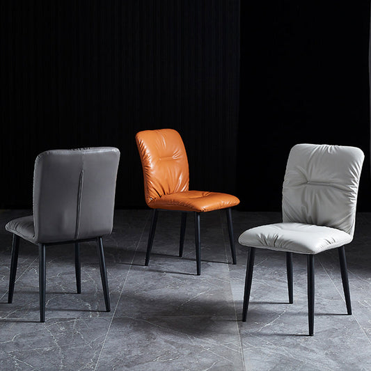 Dining Room Side Chairs Industrial Faux Leather Kitchen Chair for Home