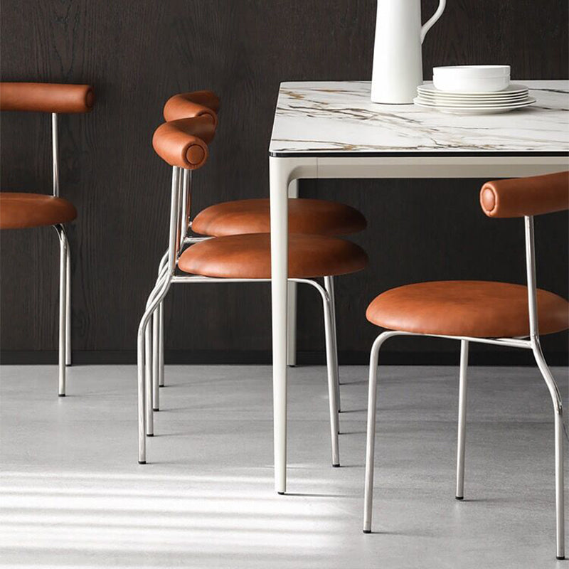 Modern Armless Dining Chairs Stackable Low Back Dining Chair Clearhalo 'Dining Chairs' 'Dining Tables & Seating' 'dining_chair' 'furn' 'furn_dining_chair' 'Furniture' 'Kitchen & Dining Furniture' 5845956