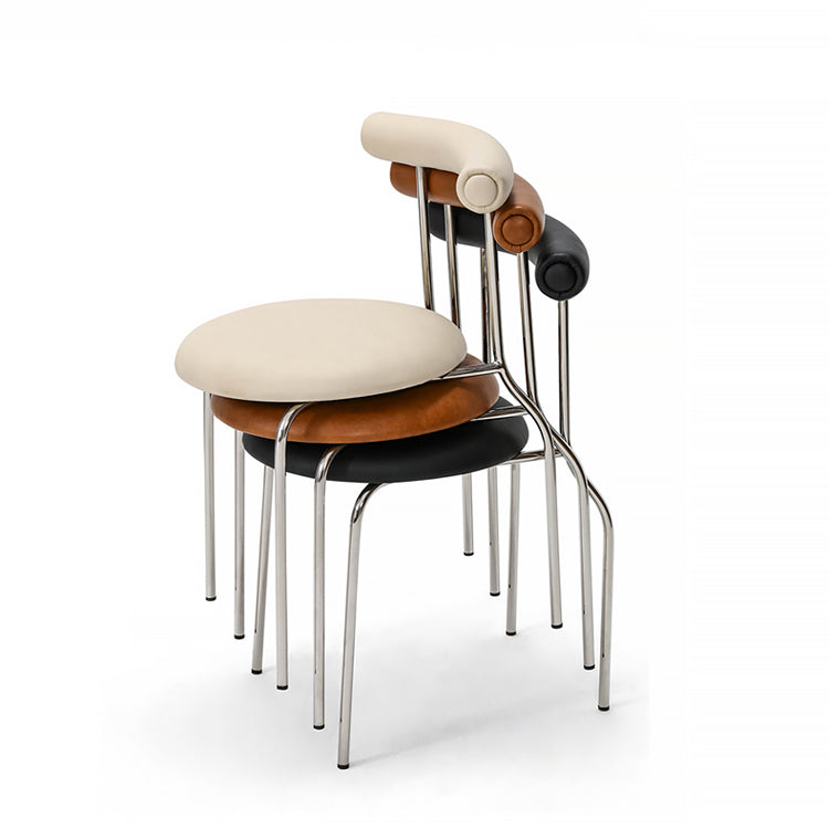 Modern Armless Dining Chairs Stackable Low Back Dining Chair Clearhalo 'Dining Chairs' 'Dining Tables & Seating' 'dining_chair' 'furn' 'furn_dining_chair' 'Furniture' 'Kitchen & Dining Furniture' 5845960