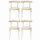 Modern Armless Dining Chairs Stackable Low Back Dining Chair Beige 4 Piece Set Clearhalo 'Dining Chairs' 'Dining Tables & Seating' 'dining_chair' 'furn' 'furn_dining_chair' 'Furniture' 'Kitchen & Dining Furniture' 5845965