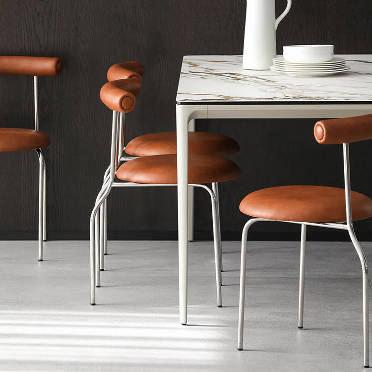 Modern Armless Dining Chairs Stackable Low Back Dining Chair Clearhalo 'Dining Chairs' 'Dining Tables & Seating' 'dining_chair' 'furn' 'furn_dining_chair' 'Furniture' 'Kitchen & Dining Furniture' 5845971