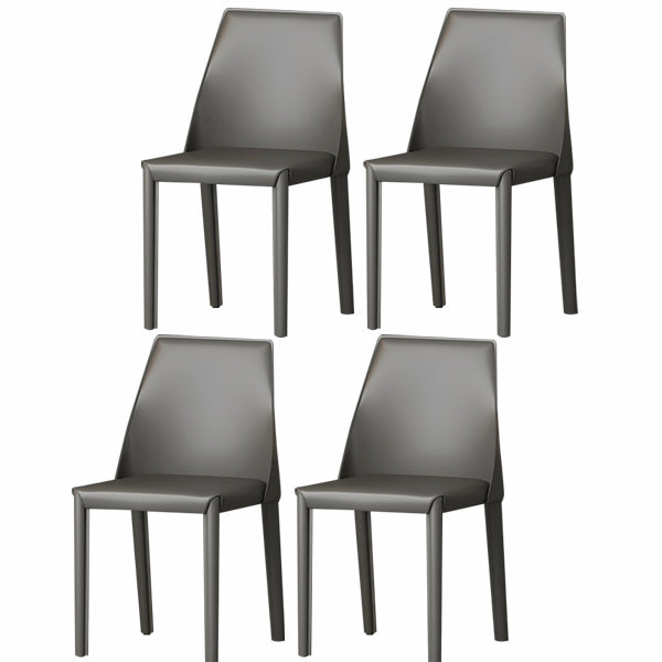 Silla de comedor de la espalda baja moderna silla lateral de comedor sin brazo sin brazo