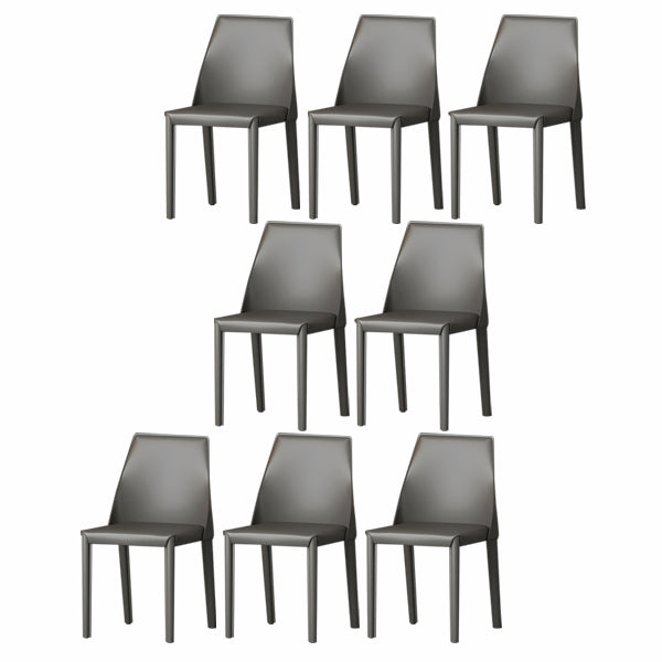 Silla de comedor de la espalda baja moderna silla lateral de comedor sin brazo sin brazo