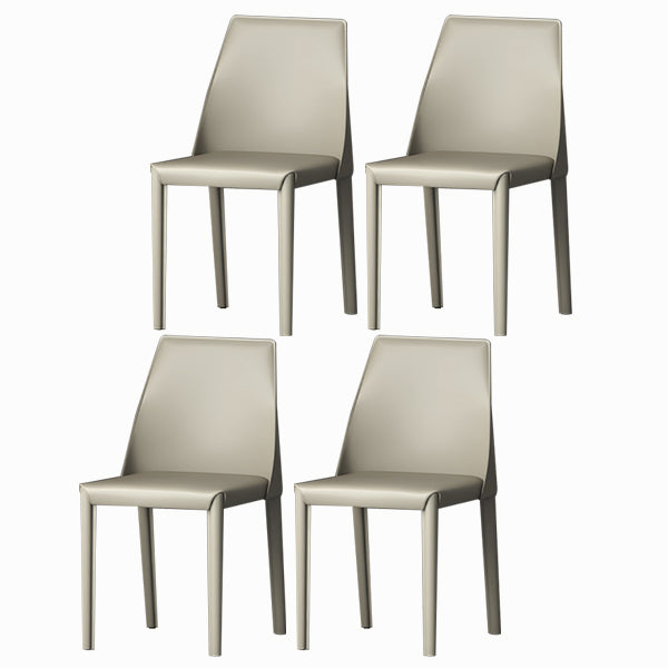 Silla de comedor de la espalda baja moderna silla lateral de comedor sin brazo sin brazo