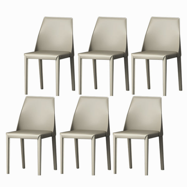 Silla de comedor de la espalda baja moderna silla lateral de comedor sin brazo sin brazo