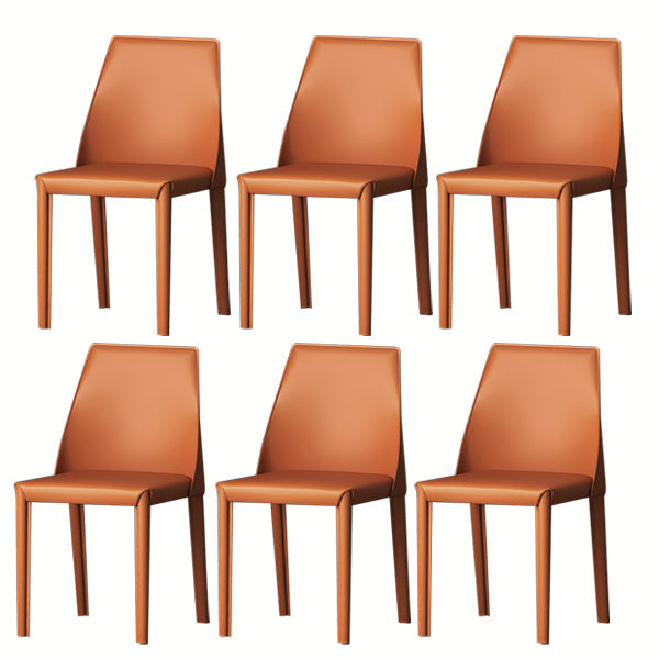 Silla de comedor de la espalda baja moderna silla lateral de comedor sin brazo sin brazo