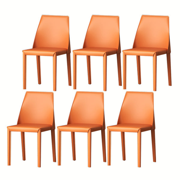 Silla de comedor de la espalda baja moderna silla lateral de comedor sin brazo sin brazo