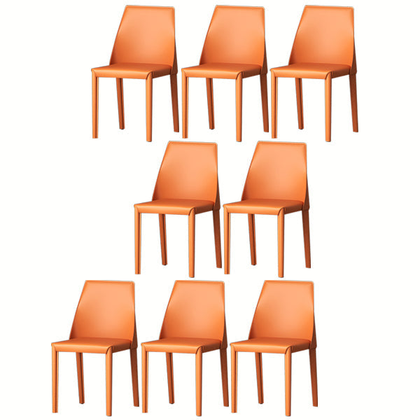 Silla de comedor de la espalda baja moderna silla lateral de comedor sin brazo sin brazo