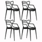 Scandinavian Stackable Dining Chairs Plastic Armless Dining Side Chair