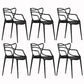 Scandinavian Stackable Dining Chairs Plastic Armless Dining Side Chair