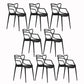 Scandinavian Stackable Dining Chairs Plastic Armless Dining Side Chair
