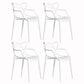 Scandinavian Stackable Dining Chairs Plastic Armless Dining Side Chair