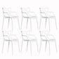 Scandinavian Stackable Dining Chairs Plastic Armless Dining Side Chair