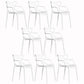 Scandinavian Stackable Dining Chairs Plastic Armless Dining Side Chair