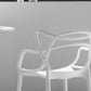 Scandinavian Stackable Dining Chairs Plastic Armless Dining Side Chair