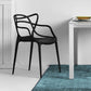 Scandinavian Stackable Dining Chairs Plastic Armless Dining Side Chair