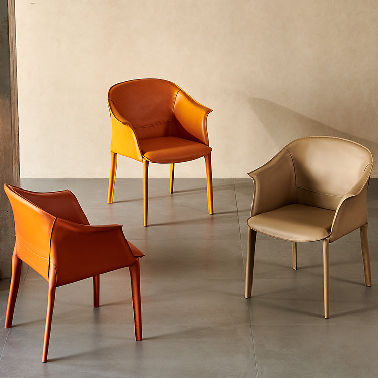 Faux Leather Dining Arm Chair Contemporary Dining and Accent Chairs Clearhalo 'Dining Chairs' 'Dining Tables & Seating' 'dining_chair' 'furn' 'furn_dining_chair' 'Furniture' 'Kitchen & Dining Furniture' 5846076