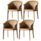 Faux Leather Dining Arm Chair Contemporary Dining and Accent Chairs Brown 4 Piece Set Clearhalo 'Dining Chairs' 'Dining Tables & Seating' 'dining_chair' 'furn' 'furn_dining_chair' 'Furniture' 'Kitchen & Dining Furniture' 5846095