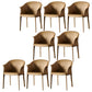 Faux Leather Dining Arm Chair Contemporary Dining and Accent Chairs Brown 8 Piece Set Clearhalo 'Dining Chairs' 'Dining Tables & Seating' 'dining_chair' 'furn' 'furn_dining_chair' 'Furniture' 'Kitchen & Dining Furniture' 5846097