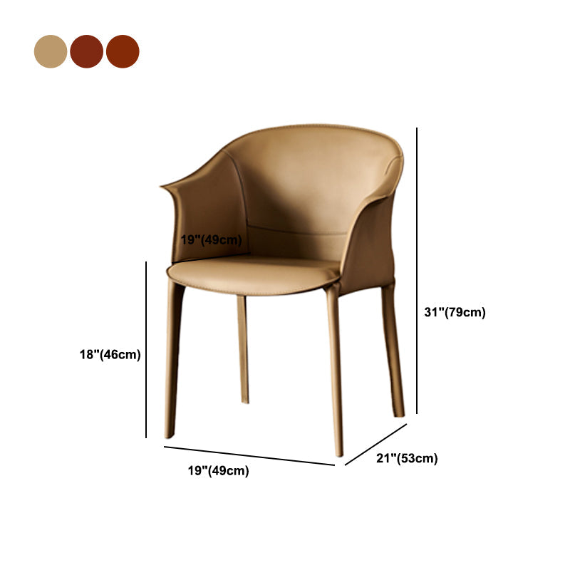 Faux Leather Dining Arm Chair Contemporary Dining and Accent Chairs Clearhalo 'Dining Chairs' 'Dining Tables & Seating' 'dining_chair' 'furn' 'furn_dining_chair' 'Furniture' 'Kitchen & Dining Furniture' 5846098