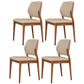 Ash Wood Legs Side Chair Modern Armless Dining Chairs with Upholstered