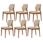 Ash Wood Legs Side Chair Modern Armless Dining Chairs with Upholstered