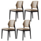 Ash Wood Legs Side Chair Modern Armless Dining Chairs with Upholstered