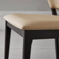 Ash Wood Legs Side Chair Modern Armless Dining Chairs with Upholstered