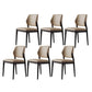 Ash Wood Legs Side Chair Modern Armless Dining Chairs with Upholstered