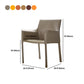 Silla de comedor de brazo moderno de cuero de cuero de la espalda baja de la espalda lateral