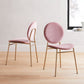 Metal Legs Dining Chairs Fabric Armless Dining Side Chair for Home