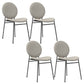 Metal Legs Dining Chairs Fabric Armless Dining Side Chair for Home