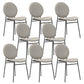 Metal Legs Dining Chairs Fabric Armless Dining Side Chair for Home