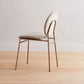 Metal Legs Dining Chairs Fabric Armless Dining Side Chair for Home