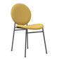 Metal Legs Dining Chairs Fabric Armless Dining Side Chair for Home