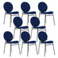 Metal Legs Dining Chairs Fabric Armless Dining Side Chair for Home