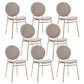 Metal Legs Dining Chairs Fabric Armless Dining Side Chair for Home