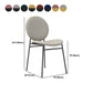 Metal Legs Dining Chairs Fabric Armless Dining Side Chair for Home