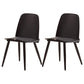 Scandinavian Plastic Dining Chairs Armless Low Back Dining Side Chair