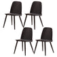 Scandinavian Plastic Dining Chairs Armless Low Back Dining Side Chair