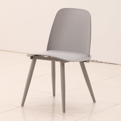 Scandinavian Plastic Dining Chairs Armless Low Back Dining Side Chair