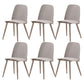 Scandinavian Plastic Dining Chairs Armless Low Back Dining Side Chair