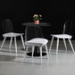 Scandinavian Plastic Dining Chairs Armless Low Back Dining Side Chair