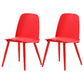 Scandinavian Plastic Dining Chairs Armless Low Back Dining Side Chair