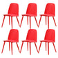 Scandinavian Plastic Dining Chairs Armless Low Back Dining Side Chair