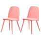 Scandinavian Plastic Dining Chairs Armless Low Back Dining Side Chair