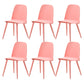Scandinavian Plastic Dining Chairs Armless Low Back Dining Side Chair