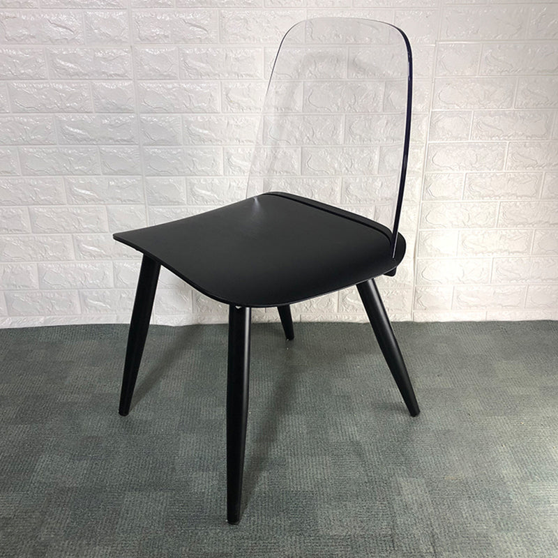 Scandinavian Plastic Dining Chairs Armless Low Back Dining Side Chair